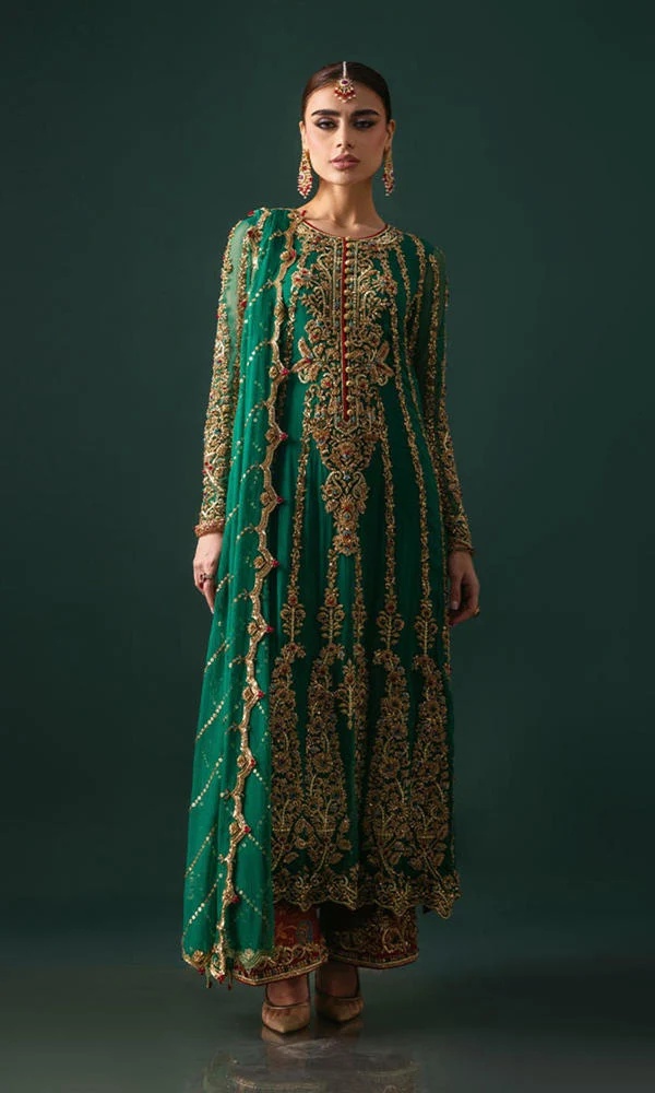 EMERALD GLORY clothing in green, emerald green, red, blue tones.